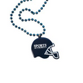 Navy Blue Football Helmet Medallion Beads